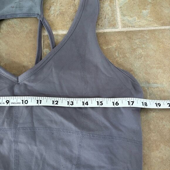 Athleta Tank Top Womens Size 1X Gray Workout Sports Bra - Picture 3 of 5